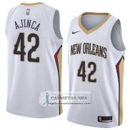 Camiseta Pelicans Alexis Ajinca Association 2018 Blanco
