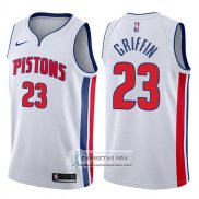 Camiseta Pistons Blake Griffin Association 2017-18 Blanco