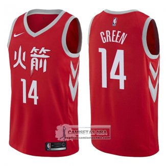 Camiseta Rockets Gerald Green Ciudad 2017-18 Rojo