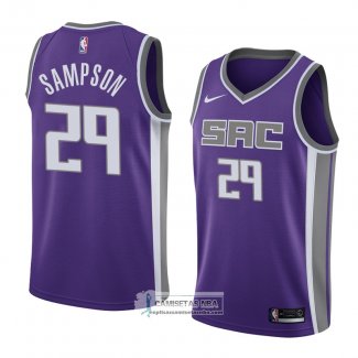 Camiseta Sacramento Kings Jakarr Sampson Icon 2018 Violeta