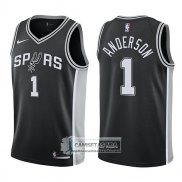 Camiseta Spurs Kyle Anderson Icon 2017-18 Negro