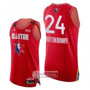 Camiseta All Star 2020 Milwaukee Bucks Giannis Antetokounmpo Autentico Rojo