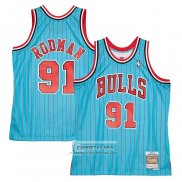 Camiseta Chicago Bulls Dennis Rodman Mitchell & Ness 1995-96 Azul