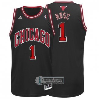 Camiseta Chicago Bulls Derrick Rose Retro Negro