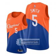 Camiseta Cleveland Cavaliers J.r. Smith Ciudad Edition Azul