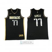 Camiseta Golden Edition Dallas Mavericks Luka Doncic 2020-21 Negro
