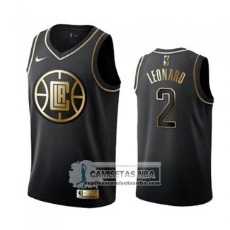 Camiseta Golden Edition Los Angeles Clippers Kawhi Leonard Negro