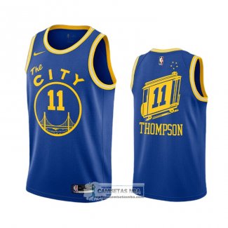 Camiseta Golden State Warriors Klay Thompson Hardwood Classics 2020-21 Azul