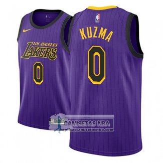 Camiseta Lakers Kyle Kuzma Ciudad 2018 Violeta