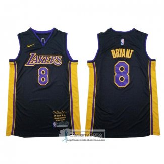 Camiseta Los Angeles Lakers Kobe Bryant Retirement 2018 Negro