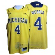 Camiseta NCAA Michigan State Spartans Chirs Webber Amarillo