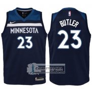 Camiseta Nino Timberwolves Jimmy Butler 2017-18 Azul