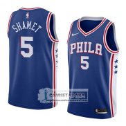 Camiseta Philadelphia 76ers Landry Shamet Icon 2018 Azul