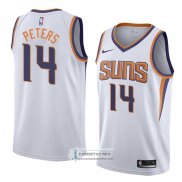 Camiseta Phoenix Suns Alec Peters Association 2018 Blanco2