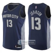 Camiseta Pistons Brice Johnson Ciudad 2017-18 Azul