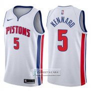 Camiseta Pistons Luke Kennard Association 2017-18 Blanco