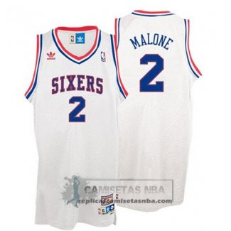 Camiseta Retro 76ers Malone Blanco