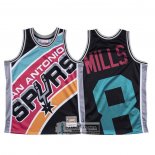 Camiseta San Antonio Spurs Patty Mills Mitchell & Ness Big Face Negro