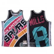 Camiseta San Antonio Spurs Patty Mills Mitchell & Ness Big Face Negro