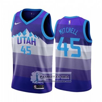 Camiseta Utah Jazz Donovan Mitchell Throwback 2019-20 Violeta