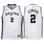 Camiseta Nino Spurs Leonard 2017-18 Blanco