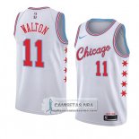 Camiseta Chicago Bulls Derrick Walton Ciudad 2018 Blanco