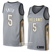 Camiseta Cleveland Cavaliers Jr Smith Ciudad 2018 Gris