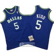 Camiseta Dallas Mavericks Jason Kidd Mitchell & Ness Hardwood Classics Azul