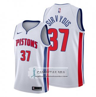 Camiseta Detroit Pistons Deividas Sirvydis Association 2019-20 Blanco