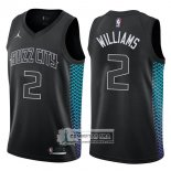 Camiseta Hornets Marvin Williams Ciudad 2017-18 Negro