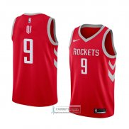 Camiseta Houston Rockets Zhou Qi Icon 2018 Rojo