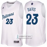 Camiseta Navidad Pelicans Anthony Davis 2016 Blanco