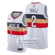 Camiseta New Orleans Pelicans Lonzo Ball Earned Blanco