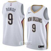 Camiseta New Orleans Pelicans Rajon Rondo Association 2018 Blanc