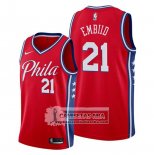 Camiseta Philadelphia 76ers Joel Embiid Statement Edition Rojo