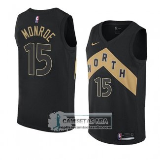 Camiseta Raptors Greg Monroe Ciudad 2018 Negro