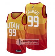 Camiseta Utah Jazz Jae Crowder Ciudad Edition Naranja