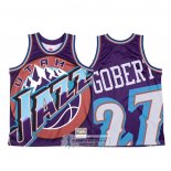 Camiseta Utah Jazz Rudy Gobert Mitchell & Ness Big Face Violeta