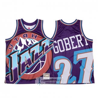 Camiseta Utah Jazz Rudy Gobert Mitchell & Ness Big Face Violeta
