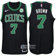 Camiseta Autentico Celtics Brown 2017-18 Negro
