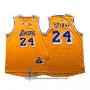 Camiseta Autentico Retro Lakers Bryant Amarillo