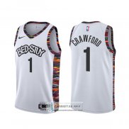 Camiseta Brooklyn Nets Jamal Crawford Ciudad Blanco