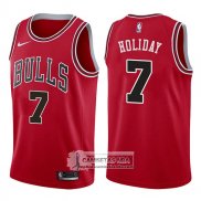 Camiseta Bulls Justin Holiday Icon 2017-18 Rojo