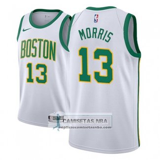 Camiseta Celtics Marcus Morris Ciudad 2018-19 Blanco