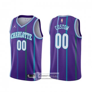 Camiseta Charlotte Hornets Personalizada Classic 2019-20 Violeta