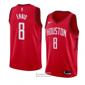 Camiseta Houston Rockets James Ennis Earned 2018-19 Rojo