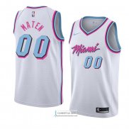 Camiseta Miami Heat Yante Maten Ciudad 2017-18 Blanco