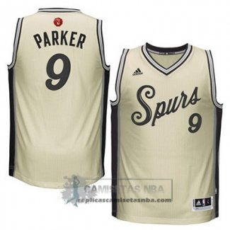 Camiseta Navidad Spurs Parker 2015 Blanco