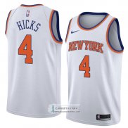 Camiseta New York Knicks Isaiah Hicks Statement 2018 Blanco