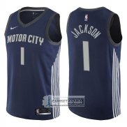 Camiseta Pistons Reggie Jackson Ciudad 2017-18 Azul